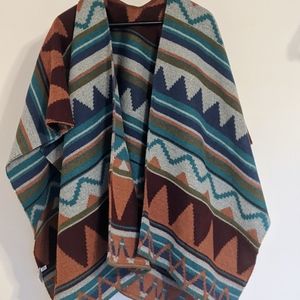 Autumn Shawl Aztec Print Wrap